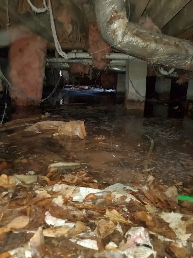 Crawl space flood assessment for Commercial Water Damage Restoration in Chaparral